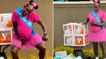 Proud dad to be: Sekhukhune United's Linda Mntambo throws cute nappy shower for baby Khanya