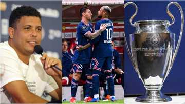Ronaldo reacts as PSG are tagged to win Champions League after signing Messi
