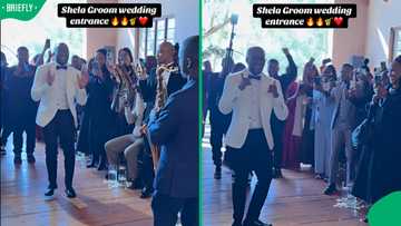 "He killed it": Saxophone player turns Joburg groom's wedding entrance into vibes with "Shela"