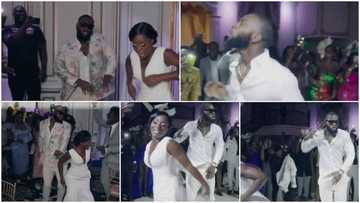 Man dances as if he is fighting during wedding ceremony, sprays money with serious face
