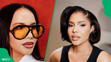 Thuli Phongolo's behaviour towards tall man raises eyebrows amid reunion with DJ Maphorisa