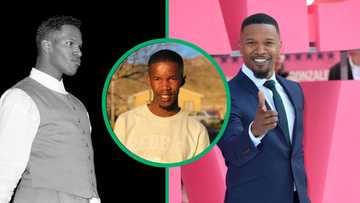 Jamie Foxx's South African lookalike leaves peeps rolling with laughter, fans react: "Nguye, Jabu Foxx"