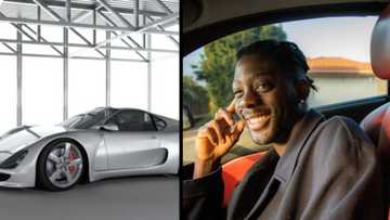 Yey or nay? A posh car seen parked next to a tin shack raises many questions among South Africans