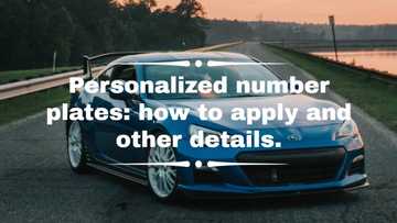 Personalized number plates: how to apply, prices, availability check and ideas 2022