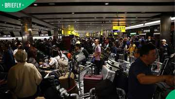 "Weird timing": Heathrow passengers sleep in plastic trays after UK air traffic control failure