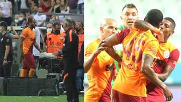 Confusion as Galatasary star sent off for fighting teammate during tense match