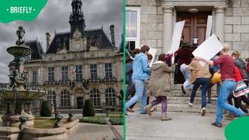 Historic French town hall set ablaze during nationwide protests