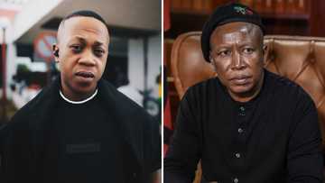 Young Stunna parties with Julius Malema, Mzansi notes their resemblance: "Why do they look alike?"