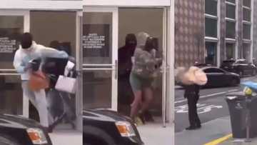 Thieves caught on video escaping with expensive handbags from exclusive designer store