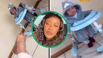 Baby cries after seeing mom's feet, South Africans are left in stitches after seeing TikTok video