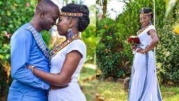 Couple stun in beautiful traditional attire during their wedding