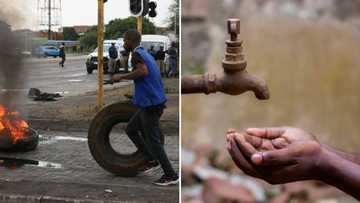 Soshanguve residents protest over unplanned water cuts, block main roads with burning tyres and rocks