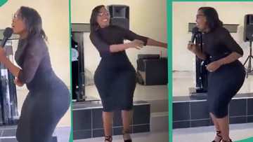 "That's how God created her": Curvy lady in tight black dress leads praise worship in church