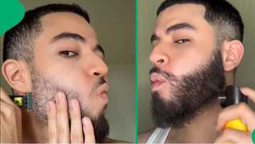 "The way I feel right now is it the same way guys feel about wigs": Man shows off lace beard on TikTok