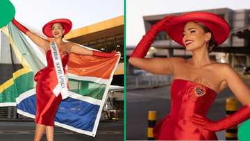 Miss Universe: Miss SA Mia le Roux jets off to Mexico, Mzansi sends well wishes