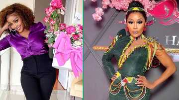 Thembi Seete stuns in yellow outfit at her 47th birthday celebrations: "Another year of blessings"