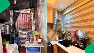 Woman’s Unfiltered’s before and after kitchen photos show shack to modern home glow-up