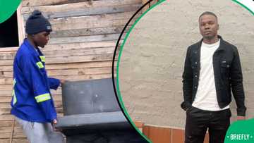 “Well done bhuti”: Mzansi proud of man renovating humble shack into modern man cave in informal settlement