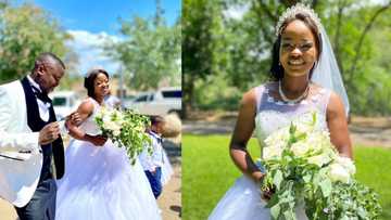Mzansi swoons over stunning pics of newlyweds, "Oh that's beautiful"