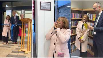 "My name on a building": Lady cries, visits old school to find plaque with her name