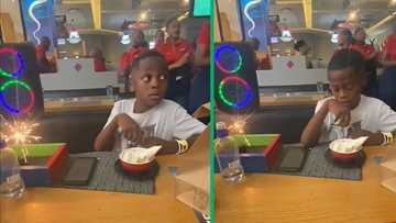 Spur's new birthday song leaves boy unmoved, Mzansi amused by TikTok video