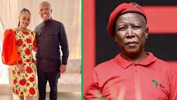 Julius Malema and Mantwa Malema stun at Durban July, EEF leader's wife's beauty steals the show