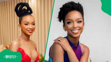 Nandi Madida Turns Heads in Pink Mini Dress at YFM Africa Now Radio Event