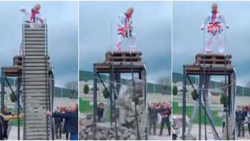 Man sets Guinness World Record, breaks many bricks at once using his elbow
