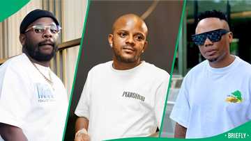 Fans troll DJ Maphorisa, DJ Tira and Kabza De Small's hilarious group studio session