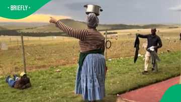 Man ruins umgidi meal on woman's head in TikTok video