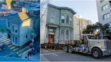 Moving house: Video shows home being lifted and moved to new location