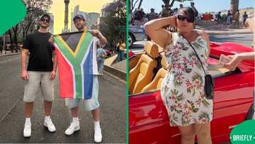 "She's such a vibe": Cape Town auntie flirts with guys next to a Ferrari, SA entertained