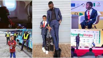 From slum to the world: 5 cute photos of 10 year old chess champion with cerebral palsy as he flies in plane