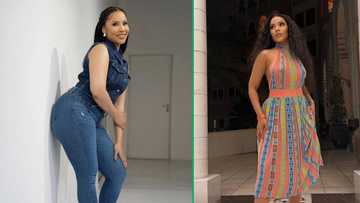 Thuli Phongolo flaunts famous curves in new saucy pictures, SA can't keep calm: "Aybo Thulisile"