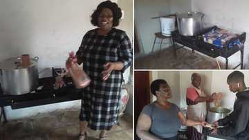 Caring teacher uses single pot to feed 90 hungry people in her local township