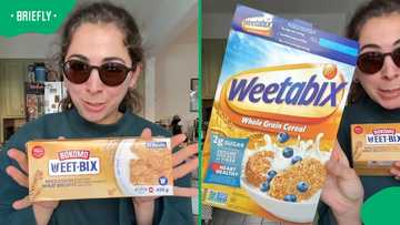 Woman compares South African Weet Bix with Canadian Weetabix in video