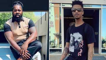 Emtee roasts Big Zulu's fashion sense, rapper calls '150 Bars' hitmaker out for wearing "fake" Gucci, Mzansi left laughing out loud