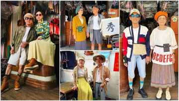 Old couple wear clothes people forgot in their shop, model them to become big fashion stars