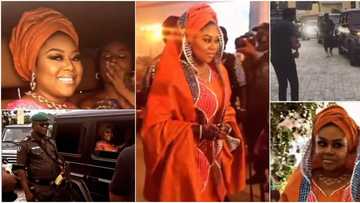 Cute bride’s grand arrival with convoy causes massive stir online as video of beautiful wedding goes viral