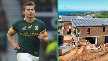 Pat Lambie flexes KZN mansion building progress over 6 months, fans in awe of former Springboks player