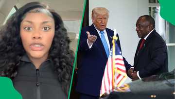 "He allowed the white men to speak": US lady says Trump is racist after Cyril Ramaphosa meeting, SA chimes in
