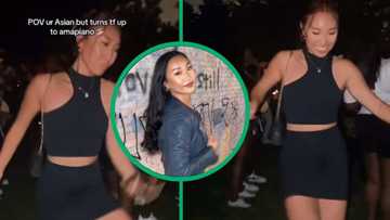 Asian woman shows off amazing amapiano dance moves to 'Mnike' in TikTok video, leaves Mzansi impressed