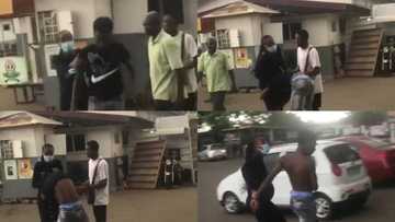 Lady embarrasses bae on campus after he refused to accept pregnancy