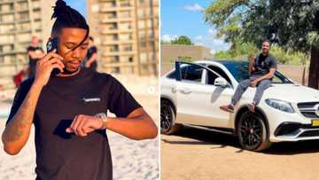 South African forex trader shows off the new 'big body' Benz he bought himself, serves major goals