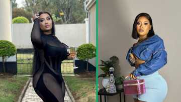 Cyan Boujee cries over the passing of her sugar daddy netizens suspect that it's Mbongeni Ngema