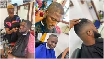 Female barber gives cool haircuts to people, her amazing skill 'breaks' the internet