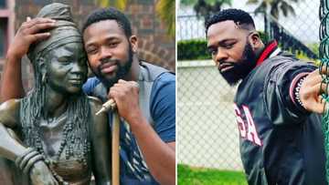 Bongani Fassie attacked with panga, graphic pics have Mzansi split: "What in the red food colouring kind of blood is that?"