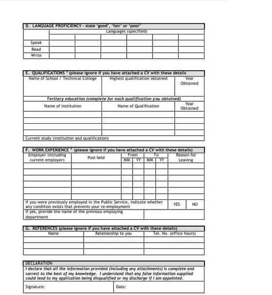 Z83 form: word form, pdf form download, how to fill it and an example ...