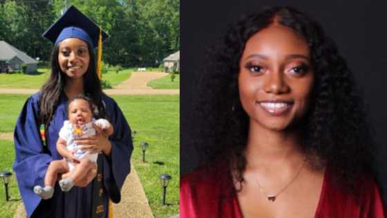"I started and finished the year with you": Mum poses with baby as she graduates