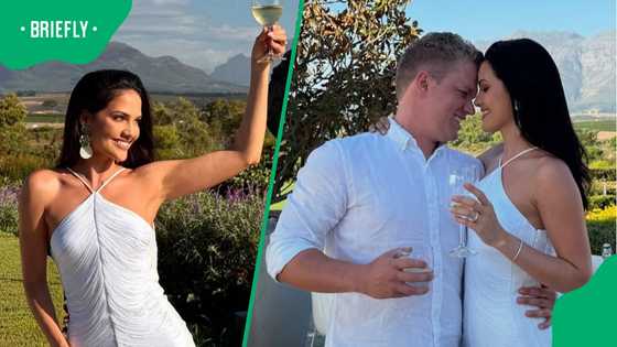 Former Miss South Africa celebrates six months of marriage with her husband